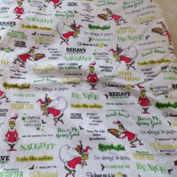 Robert Kaufman Other - Dr. Seuss Fabric Christmas Grinch Robert Kaufman Sew Quilt Cotton 2 YARDS + 30"